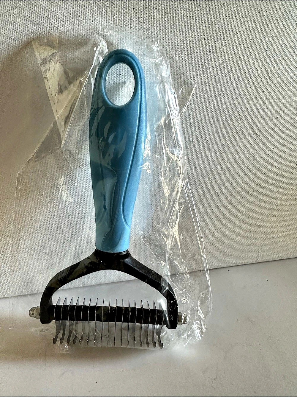 Blue & Black Dog Grooming Comb